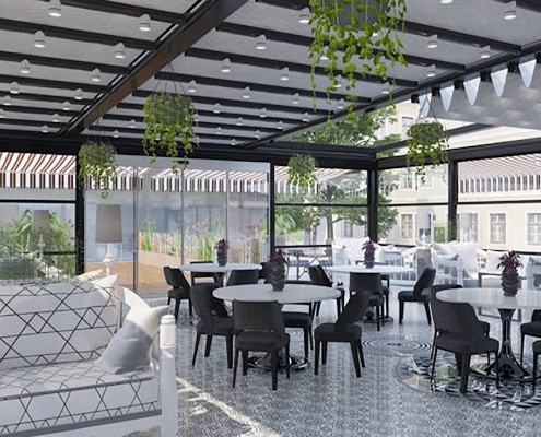 Kuşadası Tente Pergola, Otomatik Tente Pergola Modeli 4
