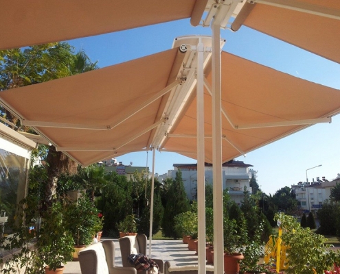 Kuşadası Tente Pergola, T-Modül Tente Modeli 1 Kuşadası Tente Pergola, T-Modül Tente Modeli 1
